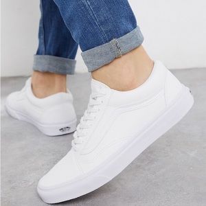LAST CHANCE🚨 Vans Old School White Leather Sneakers